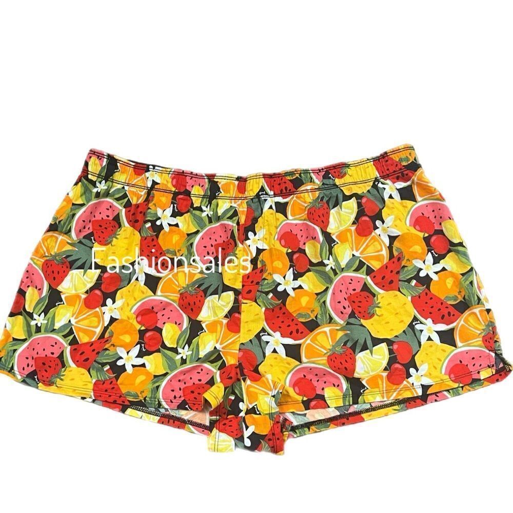 Victoria’s Secret Pink Flannel all over fruits Sleepwear shorts multicolor XXL